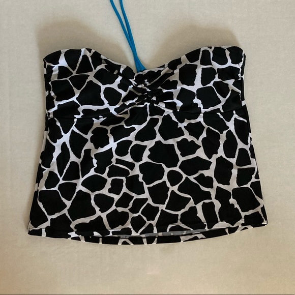 Sun Casual Black White Giraffe Stone Tankini Sz 12 - Picture 3 of 16